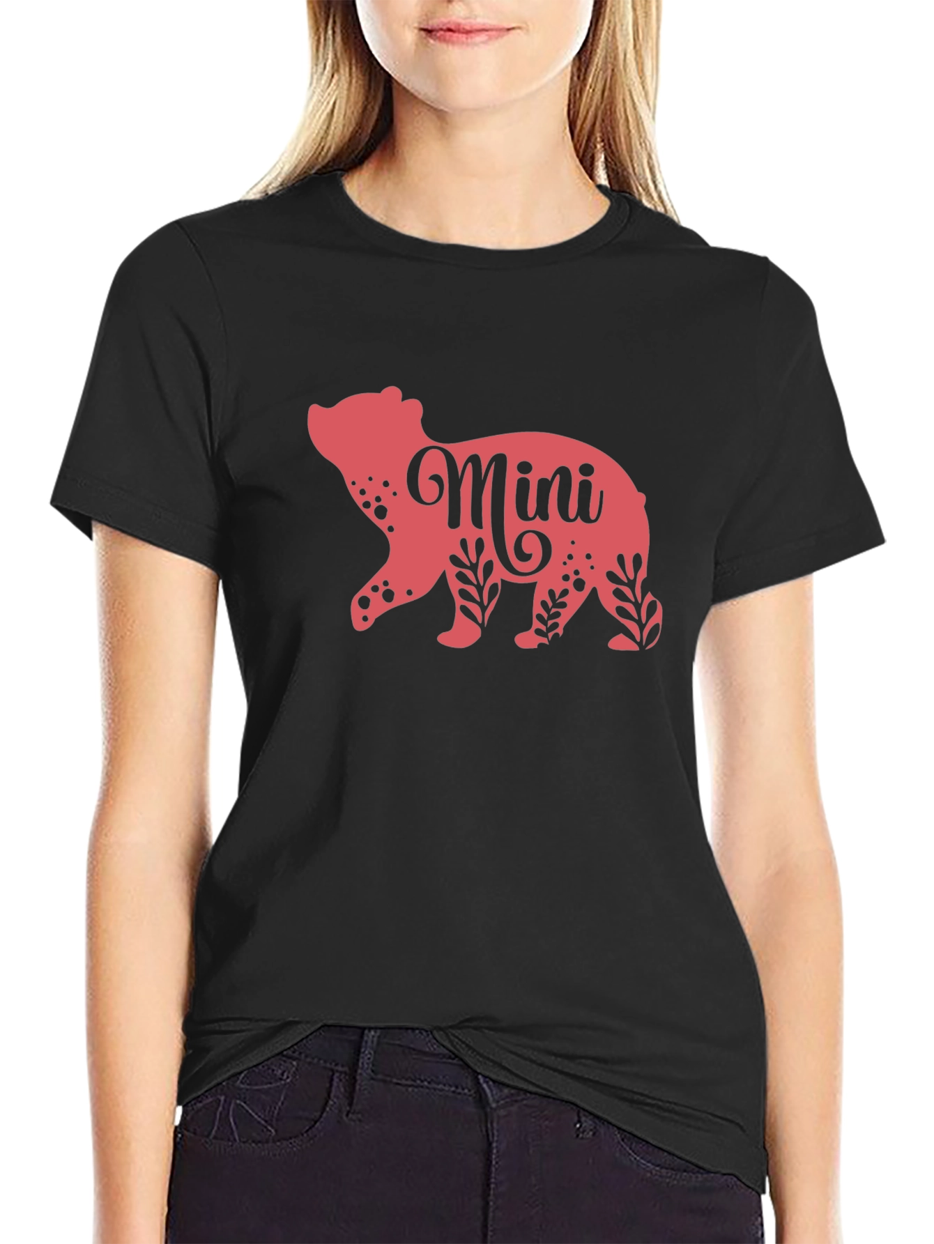 Mini Bear Graphic Tee - Trendy Casual Wear