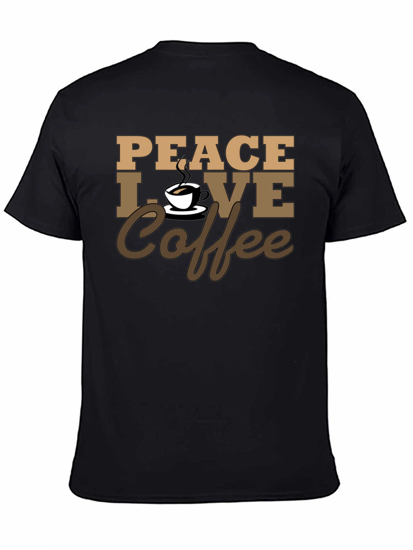 Peace Love Coffee T-Shirt - Stylish Casual Tee