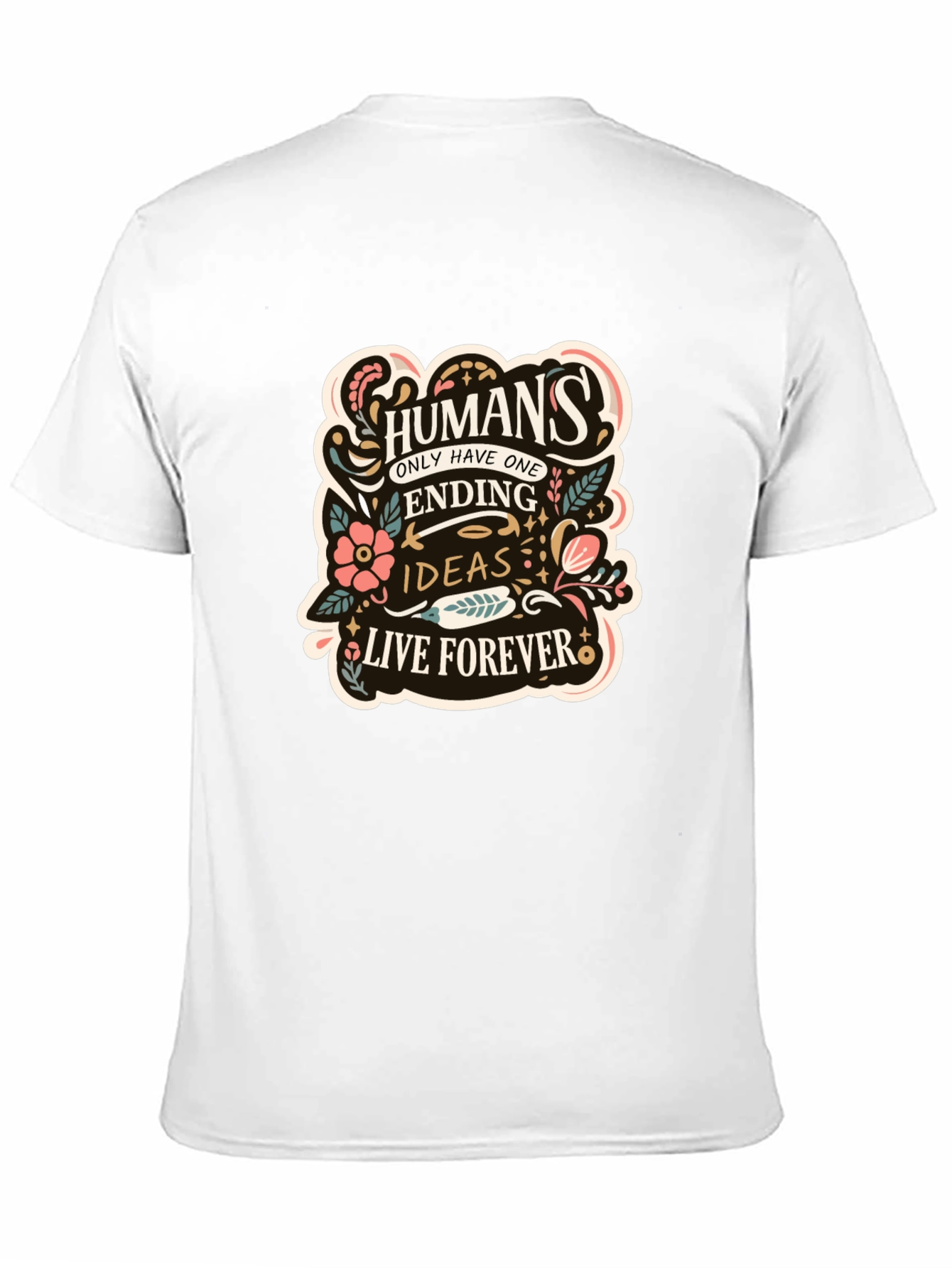 Humans Ending Ideas Forever Black Graphic Tee