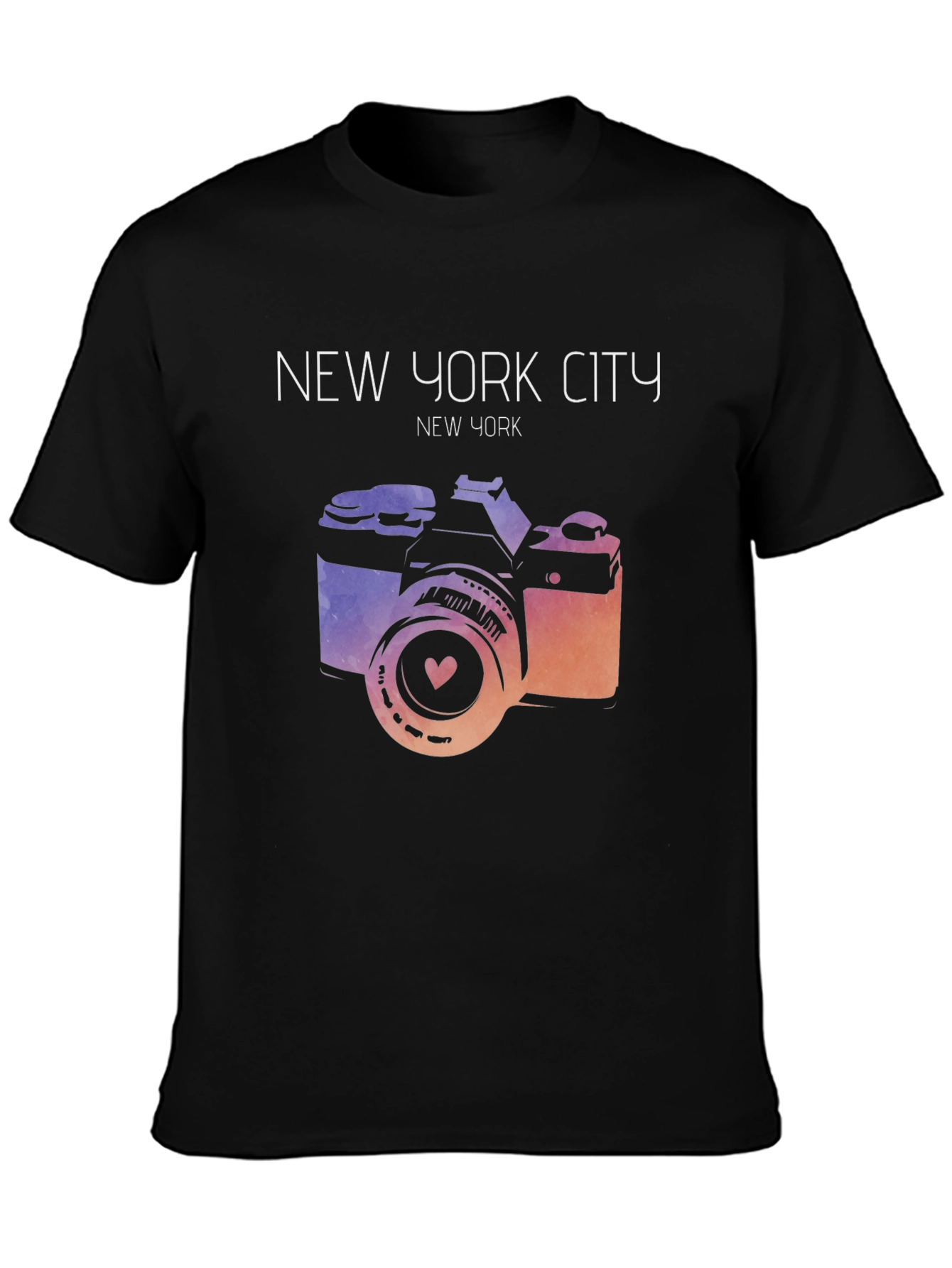 New York City Camera Graphic T-Shirt