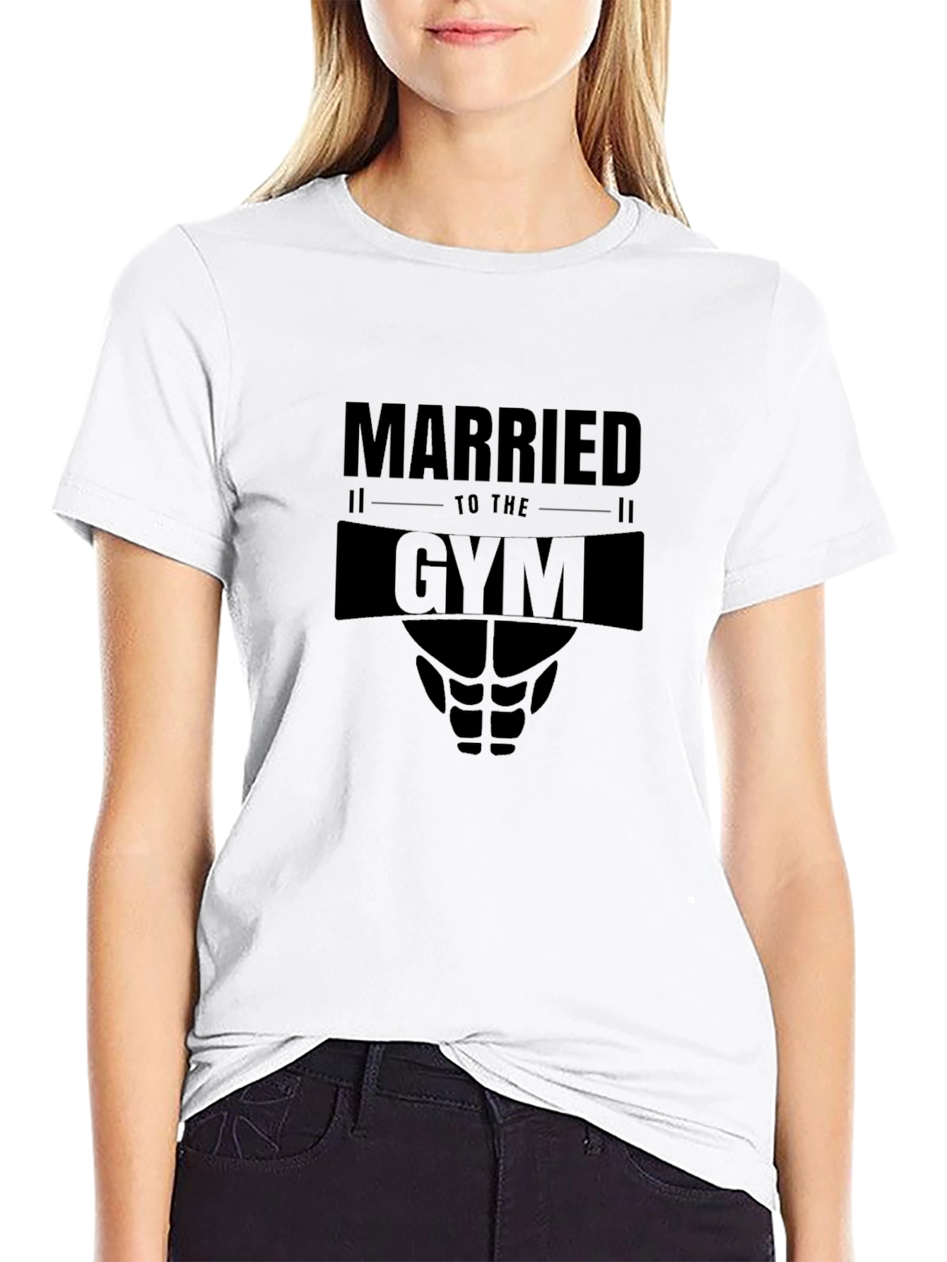 Married To The Gym Black Graphic T-Shirt