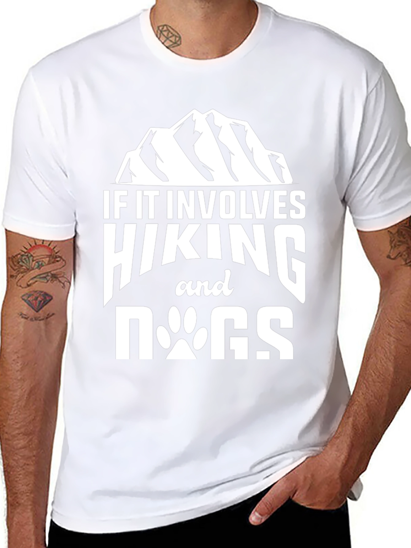 Hiking and Dogs Graphic T-Shirt