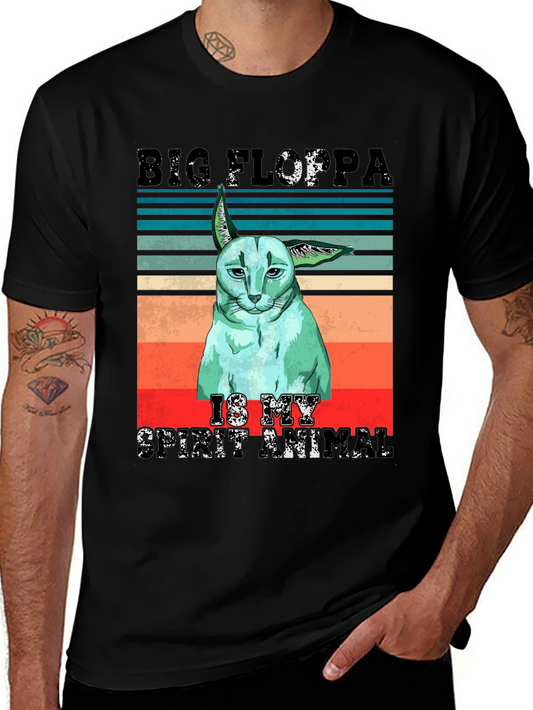 Big Floppa Spirit Animal Graphic T-Shirt
