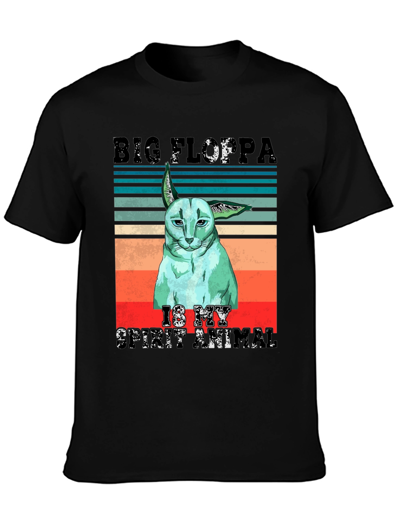 Big Floppa Spirit Animal Graphic T-Shirt