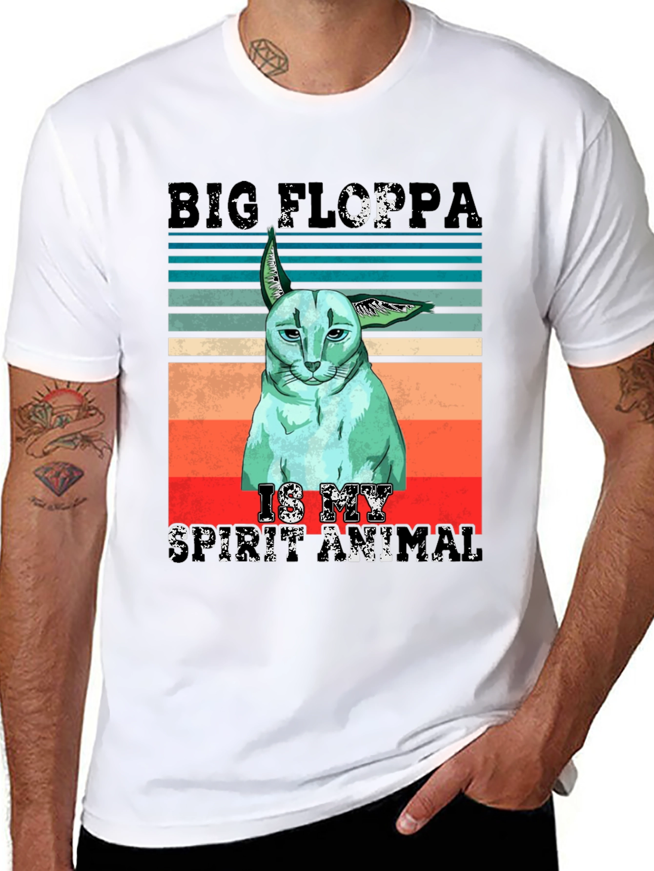 Big Floppa Spirit Animal Graphic T-Shirt