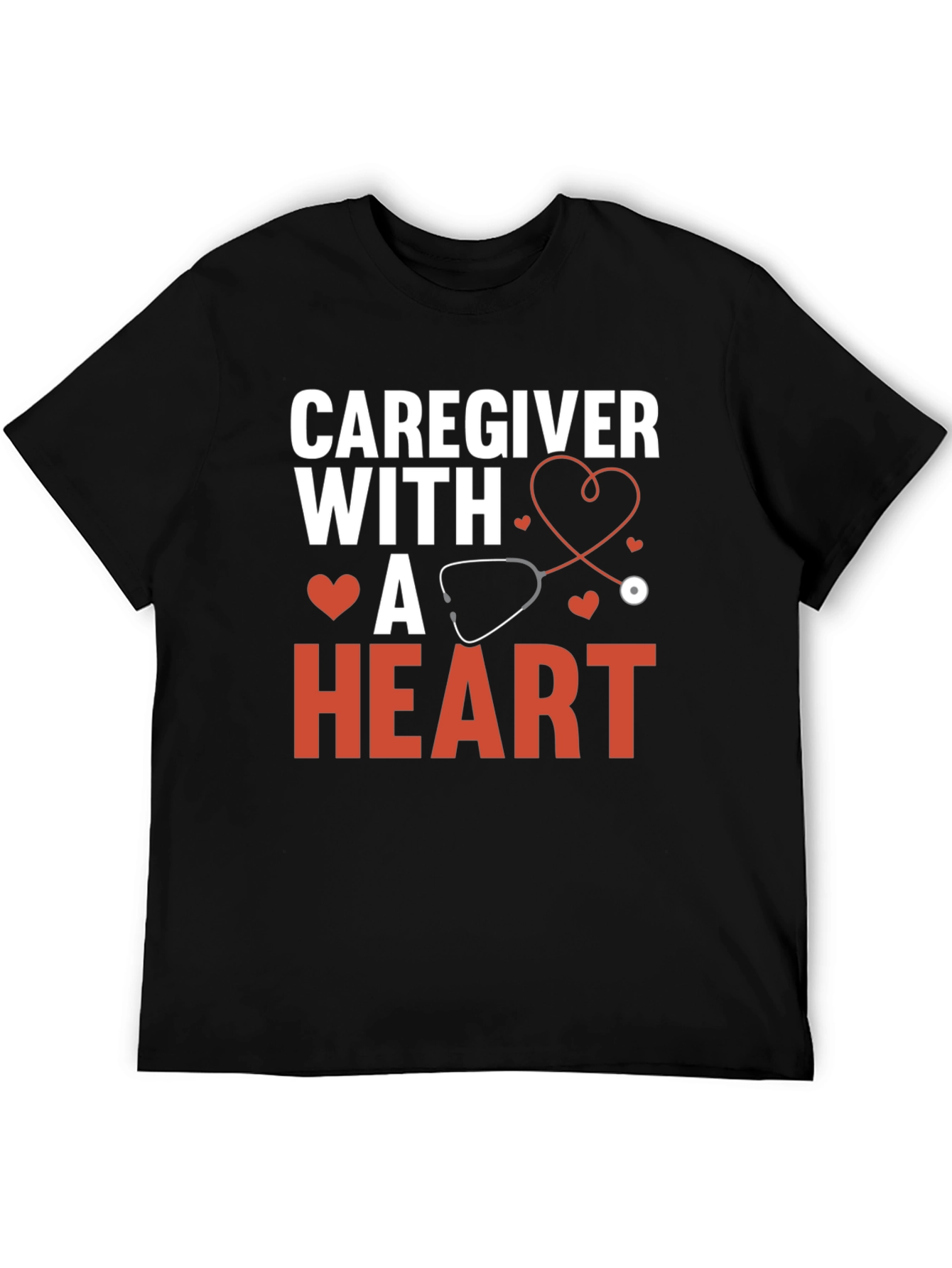 Caregiver With a Heart Graphic Tee
