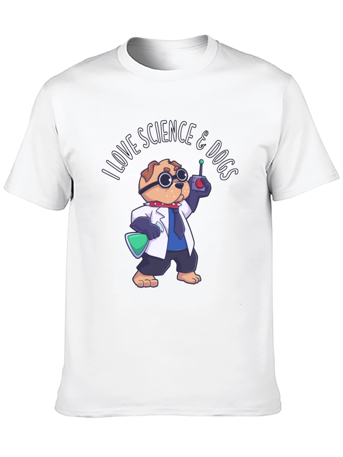 Science & Dogs T-Shirt - Black Cotton Tee