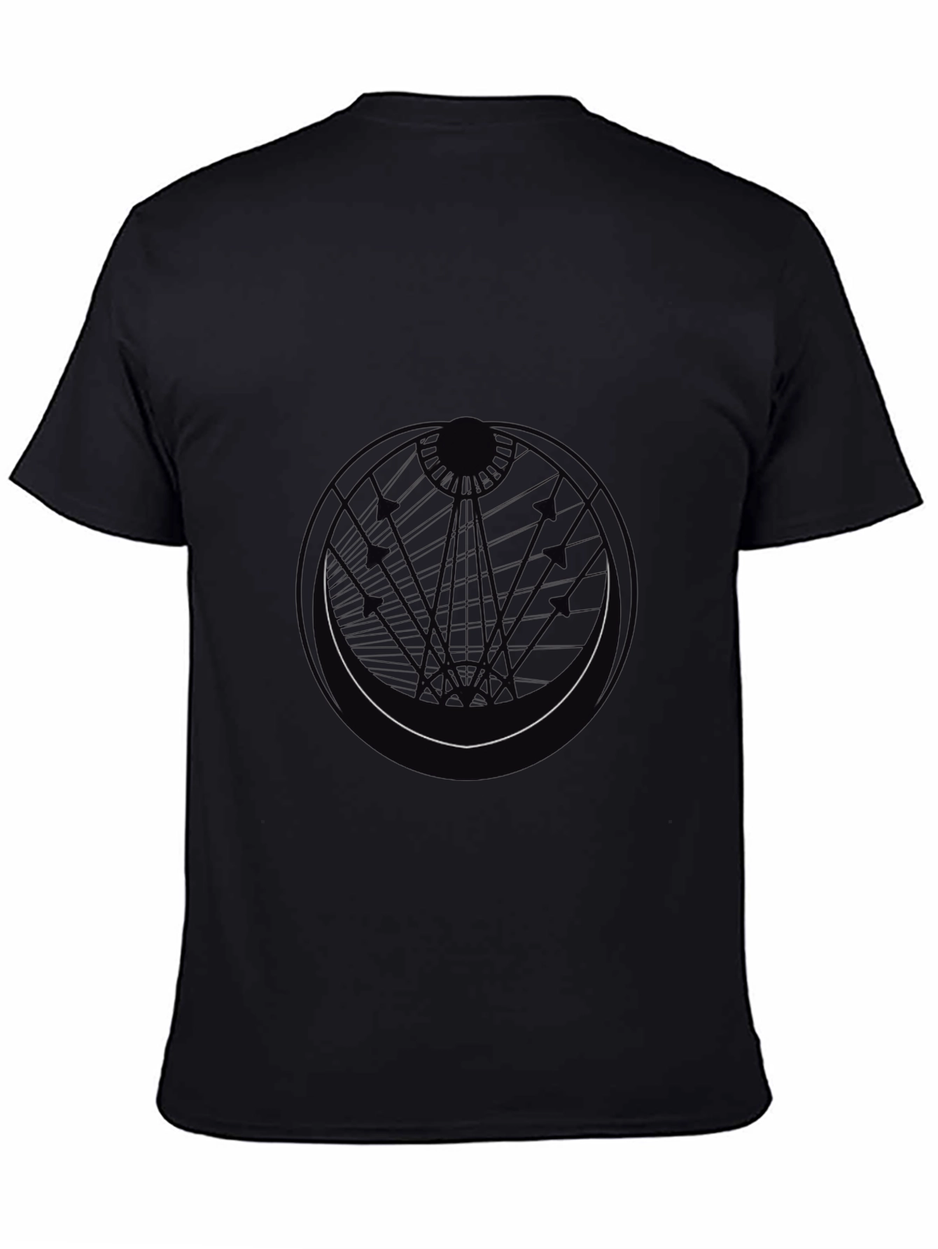 Tower Silhouette Graphic Tee - Black Cotton Blend