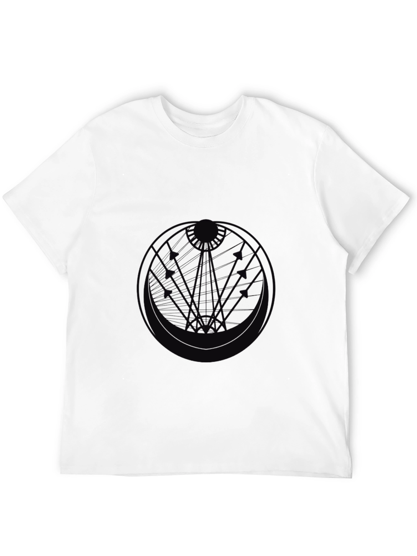 Tower Silhouette Graphic Tee - Black Cotton Blend