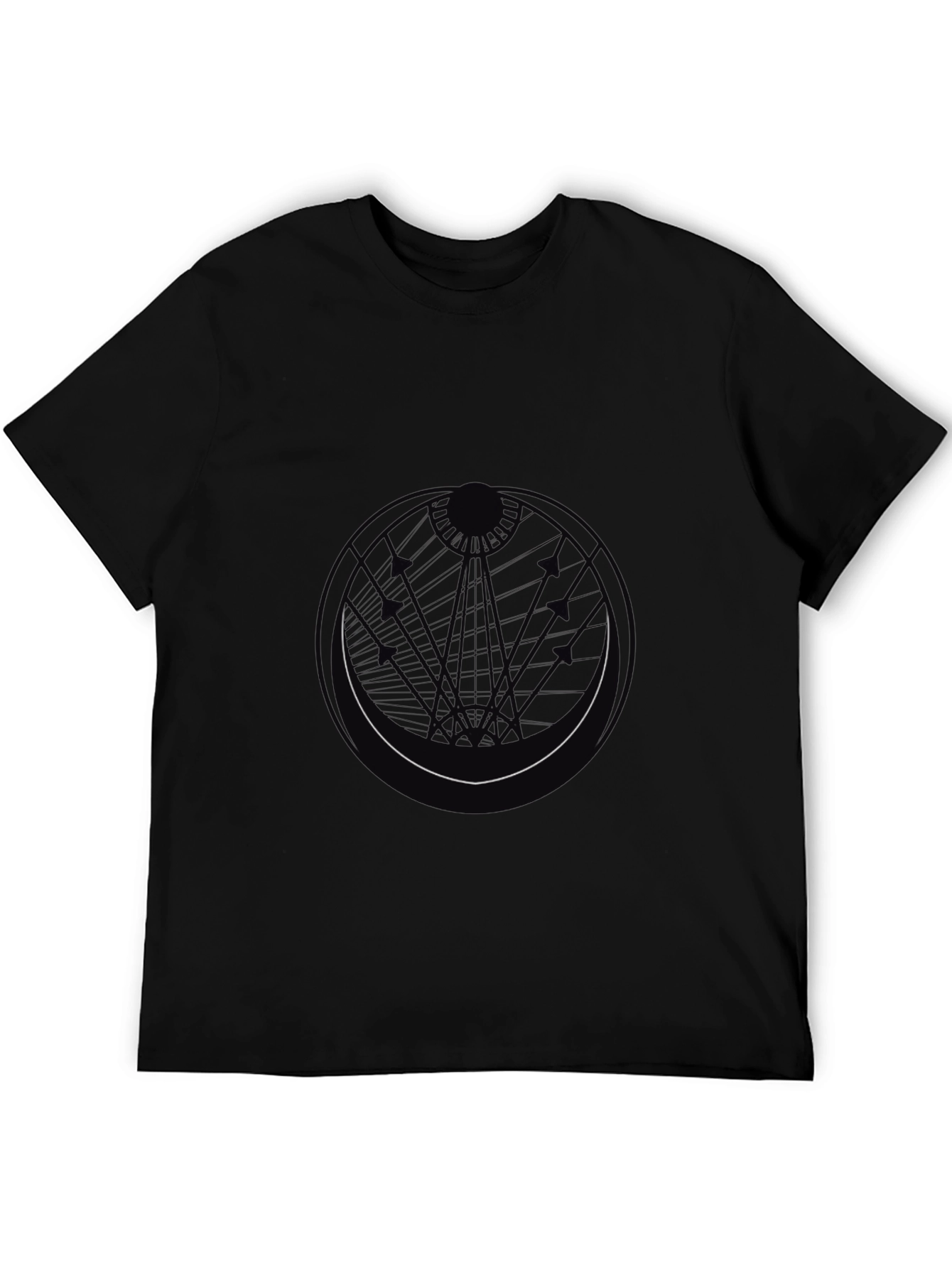 Tower Silhouette Graphic Tee - Black Cotton Blend
