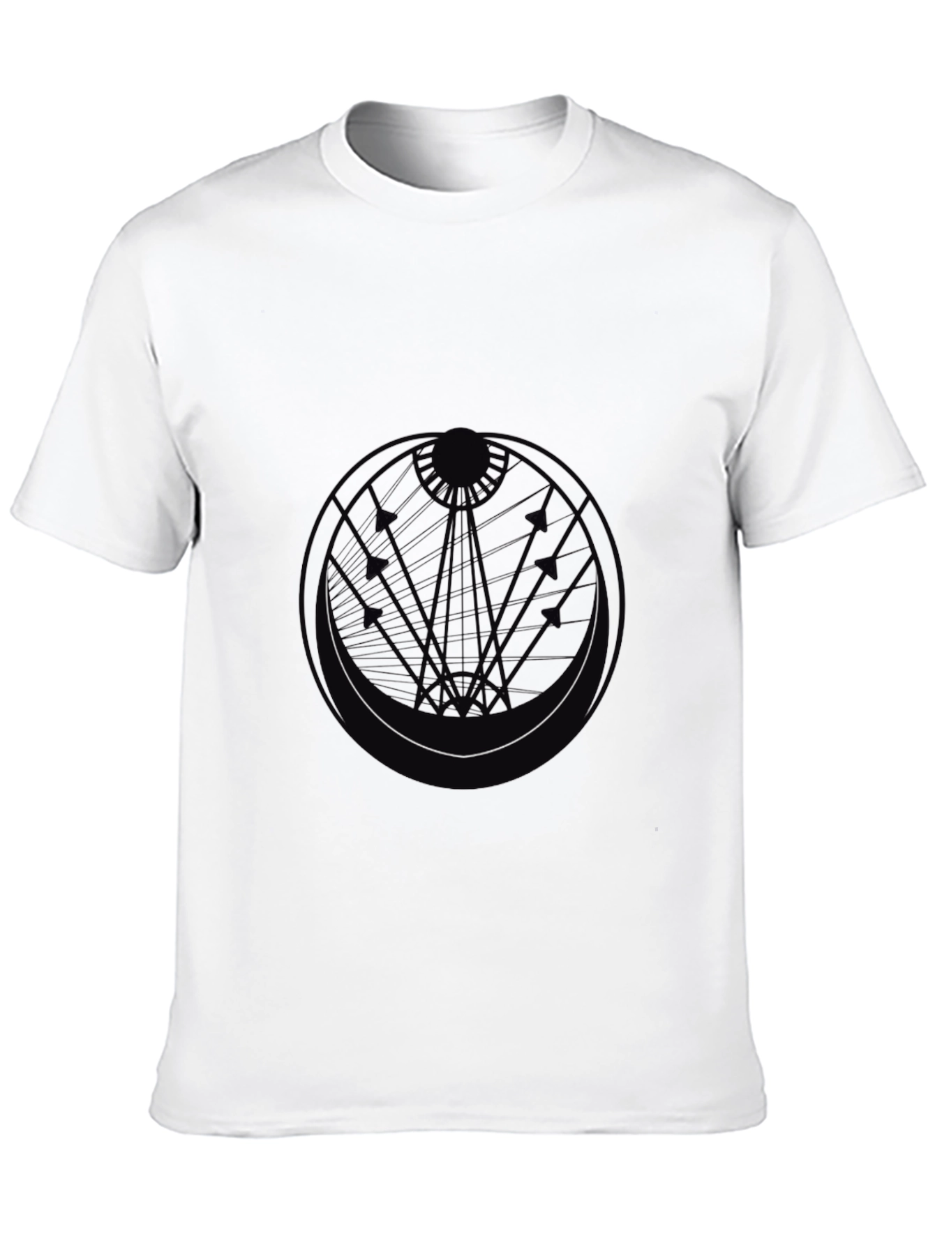 Tower Silhouette Graphic Tee - Black Cotton Blend
