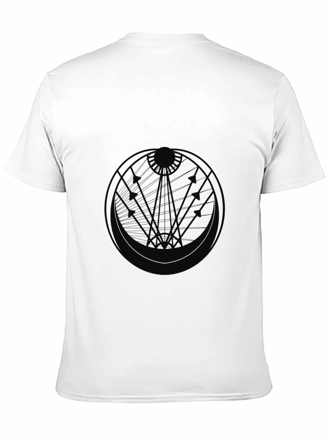 Tower Silhouette Graphic Tee - Black Cotton Blend
