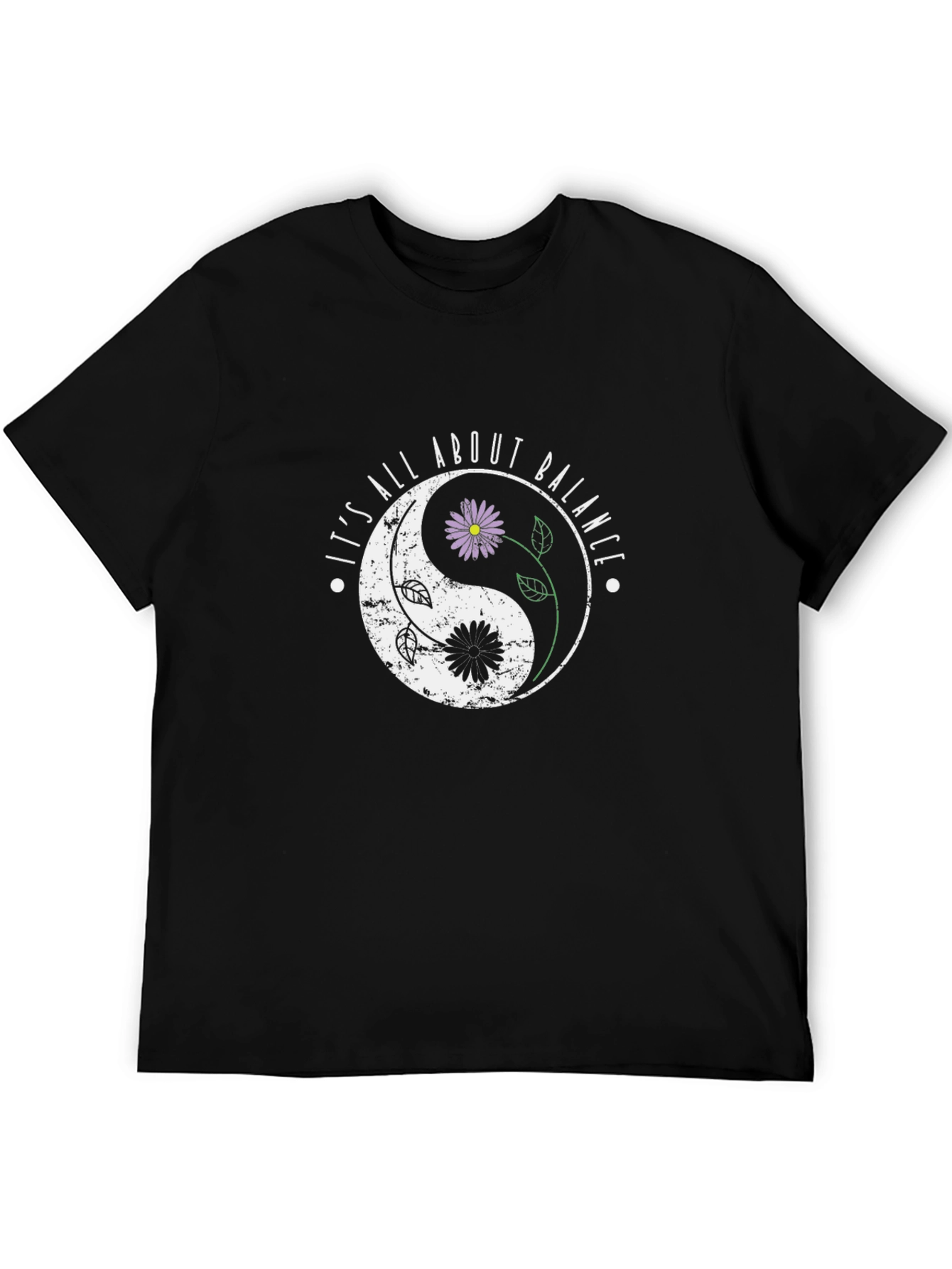 Yin Yang Flower Balance T-Shirt