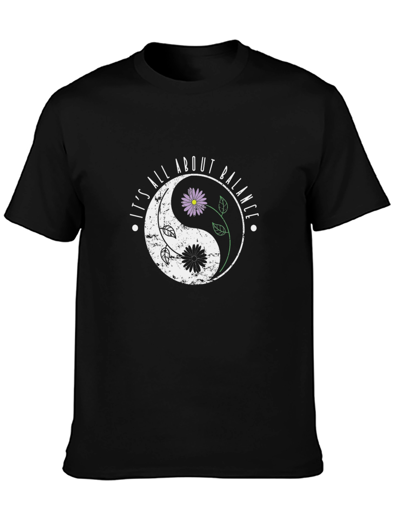 Yin Yang Flower Balance T-Shirt