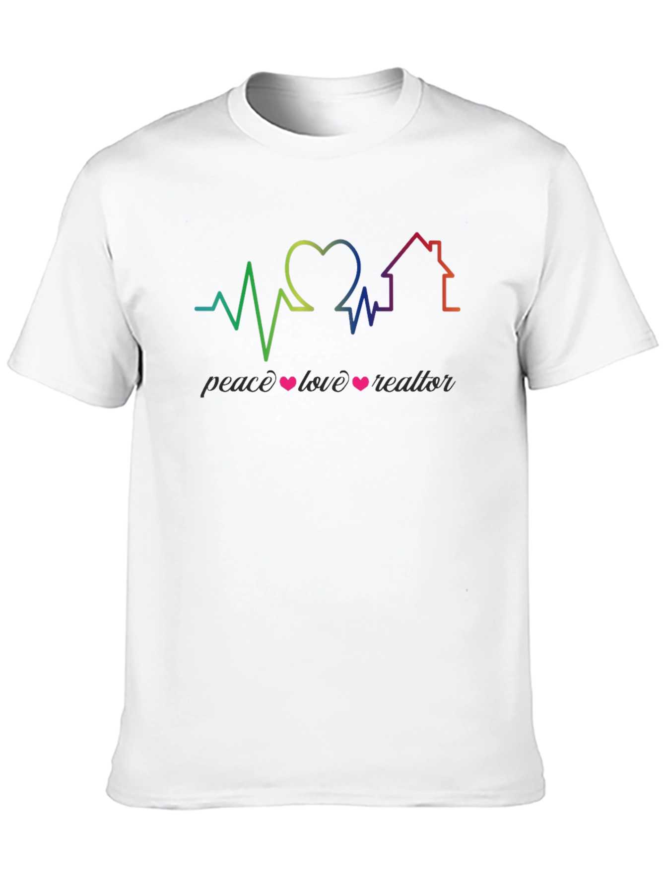 Peace Love Realtor Graphic T-Shirt