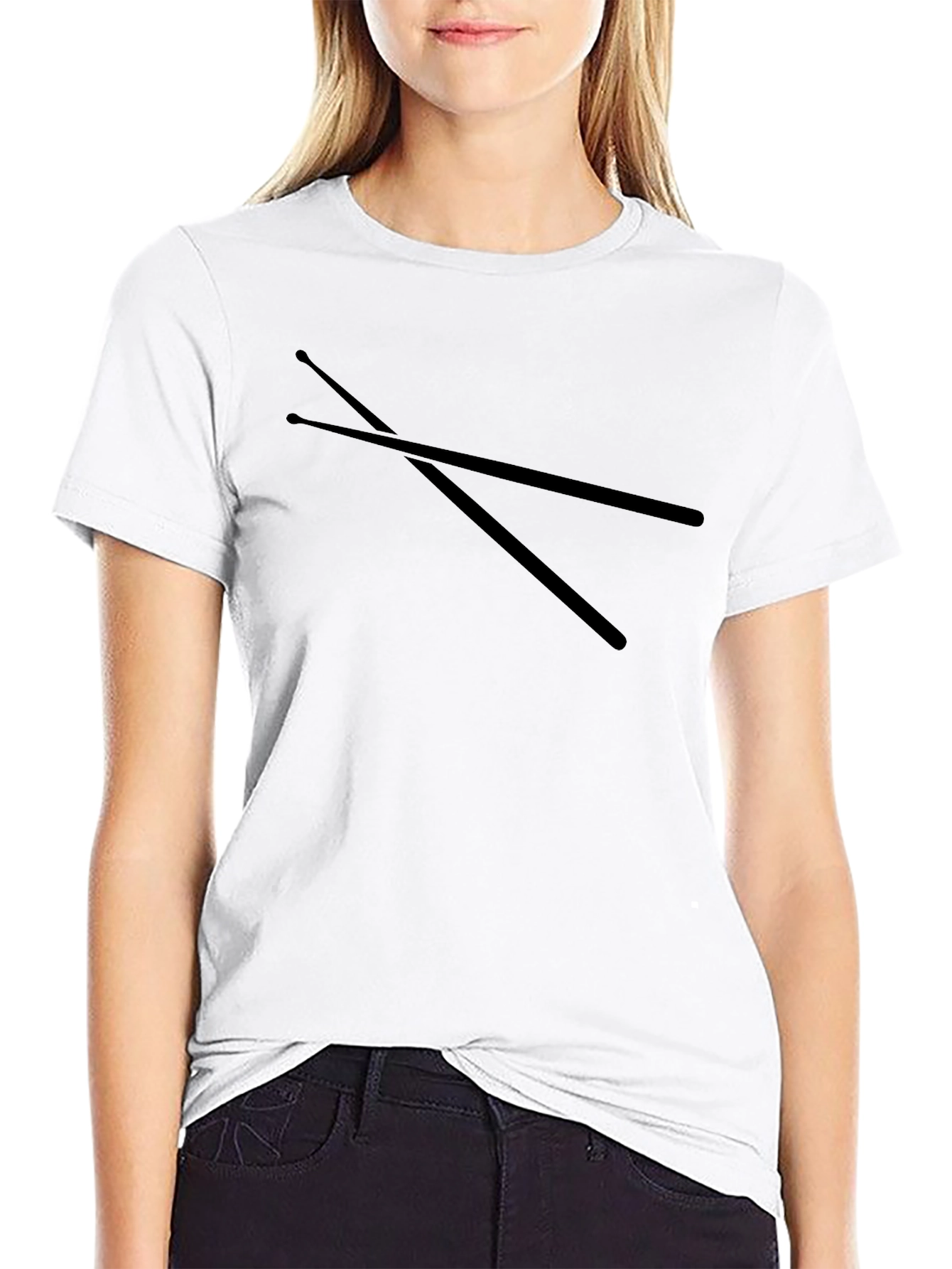 Black Drumsticks T-Shirt - Musician Style