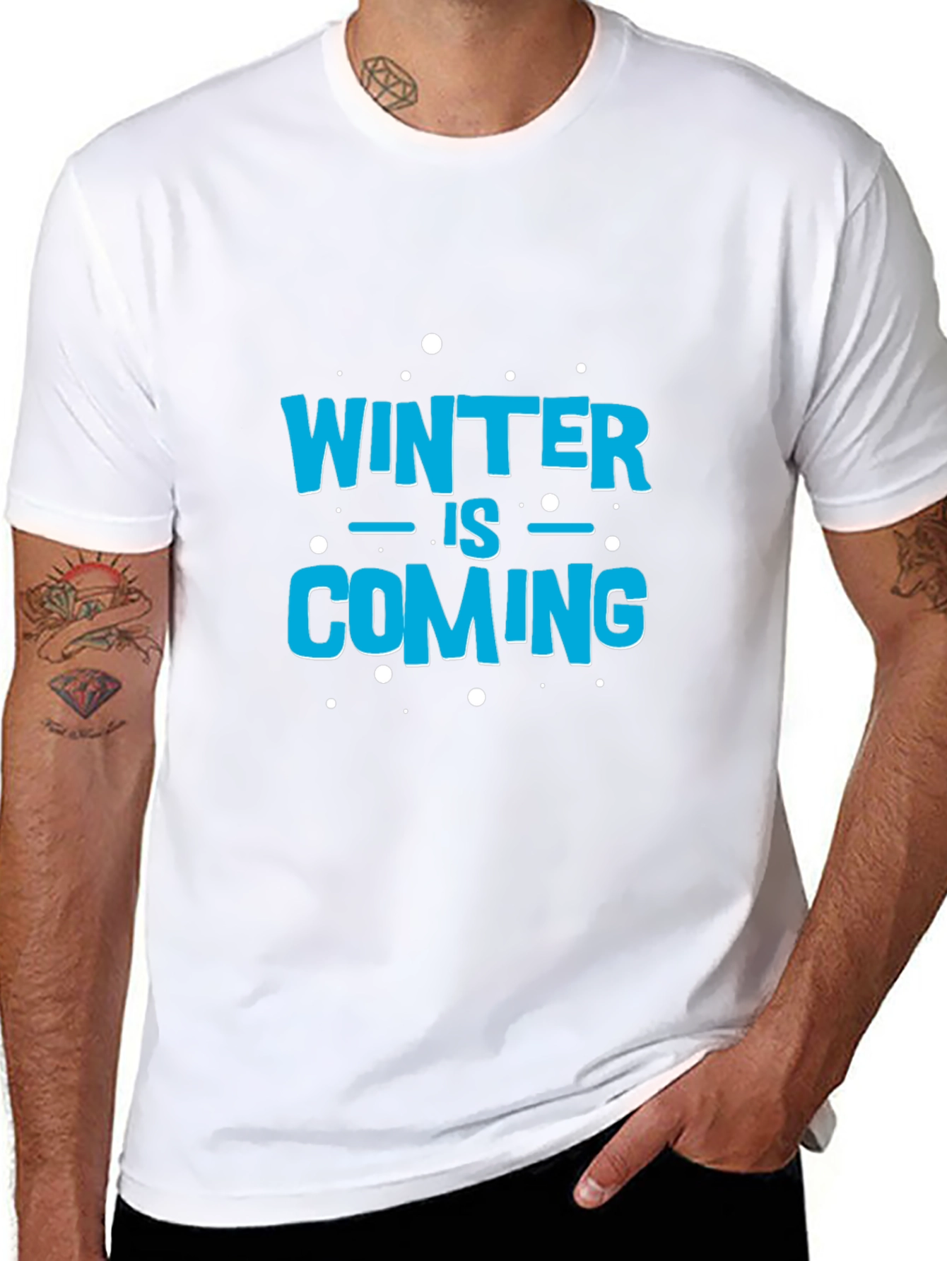 Winter is Coming Black Graphic Tee