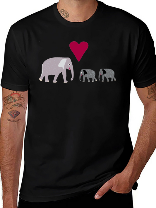 Elephant Family Love Graphic T-Shirt