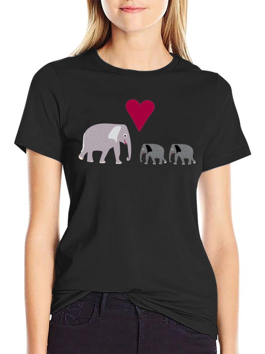 Elephant Family Love Graphic T-Shirt