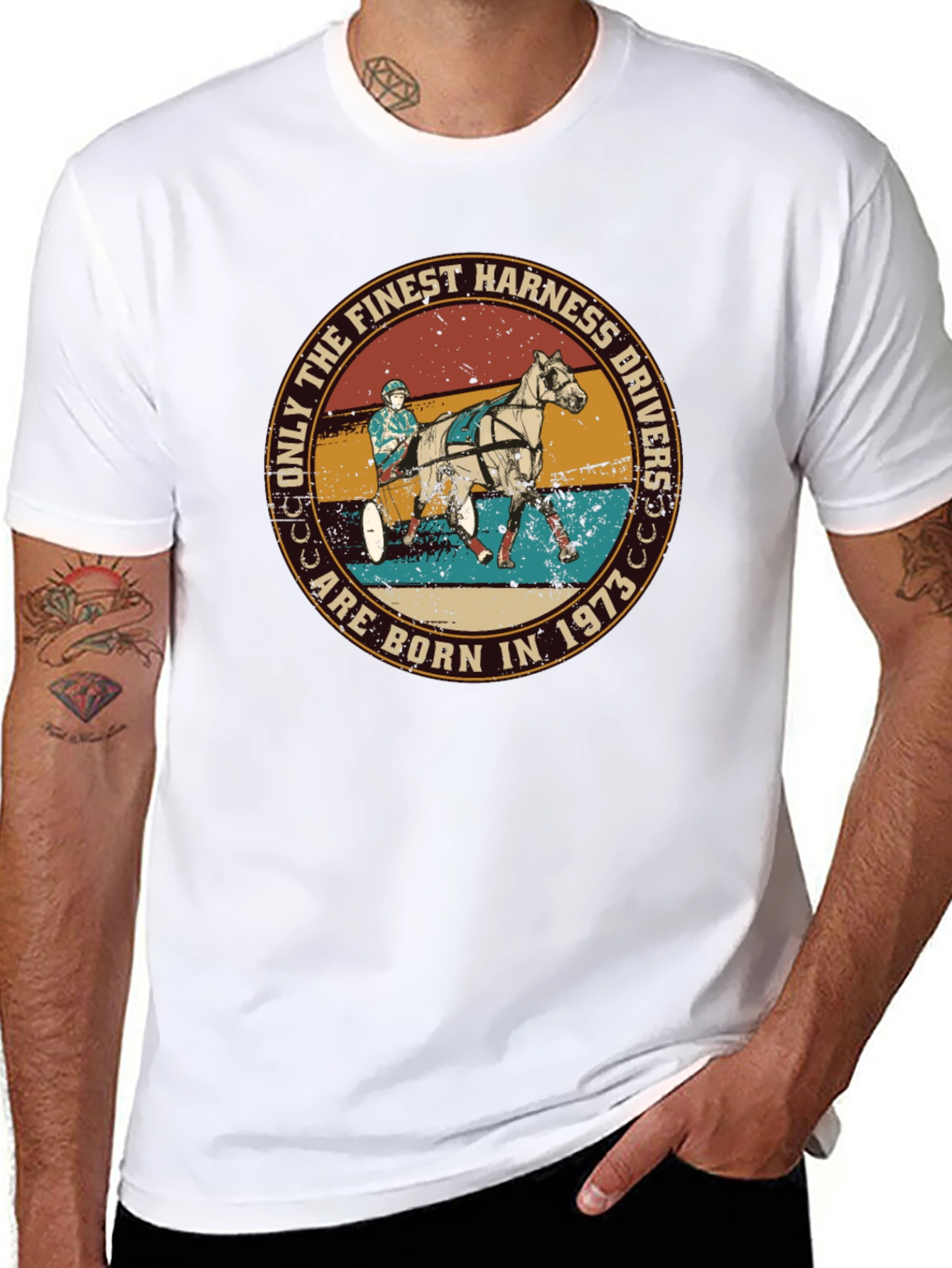 Finest Harness Drivers Born in 1973 Graphic Tee