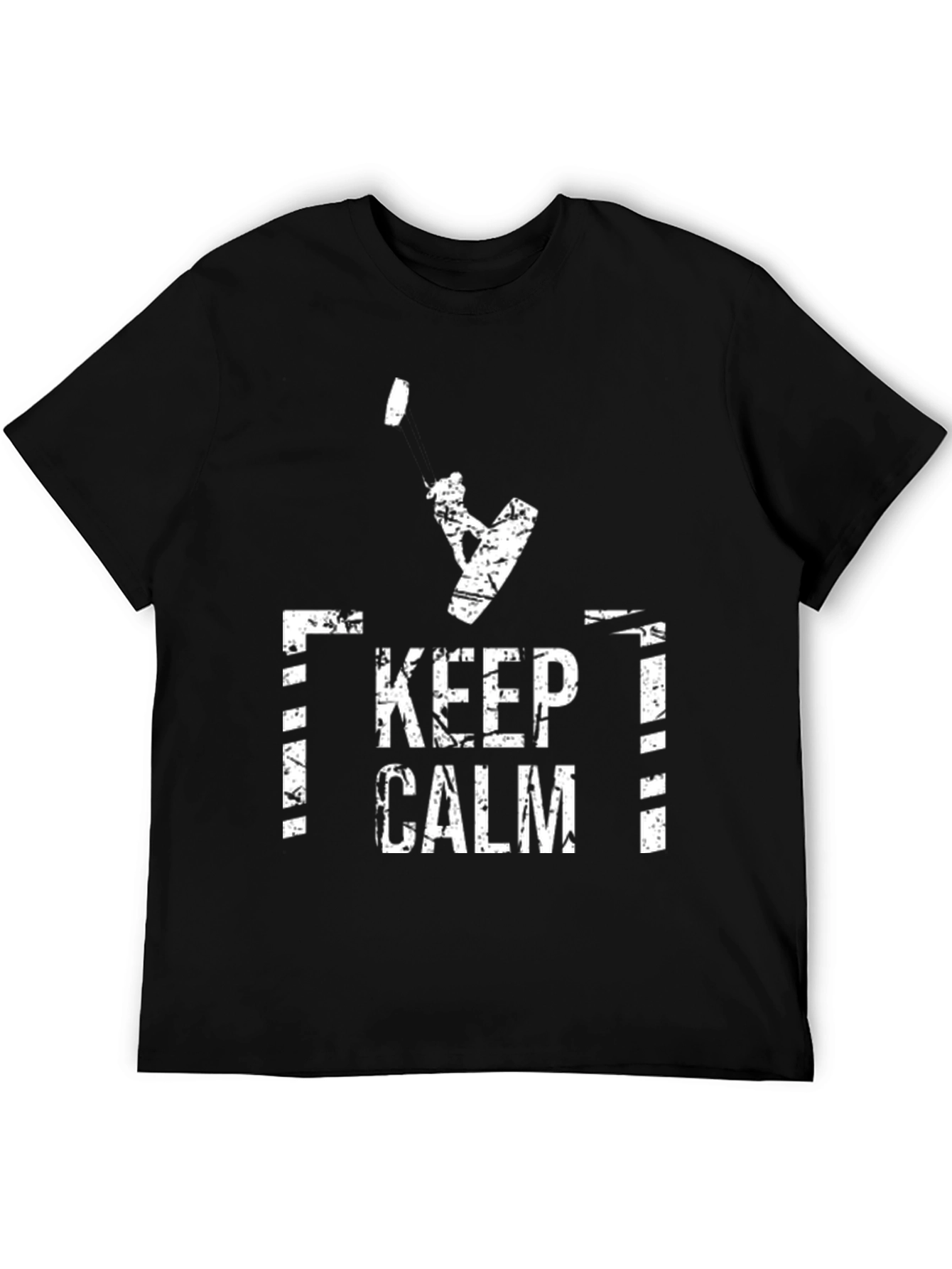 Keep Calm Kiteboarding T-Shirt - Distressed Graphic Tee