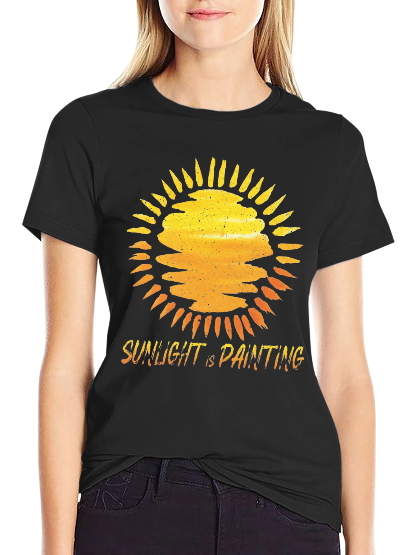 Sunlight is Painting Graphic Tee - Black