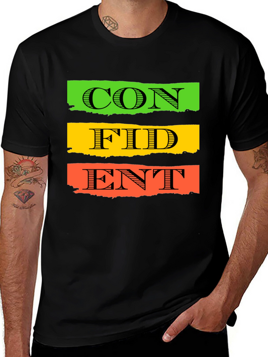Confident Typography T-Shirt - Black