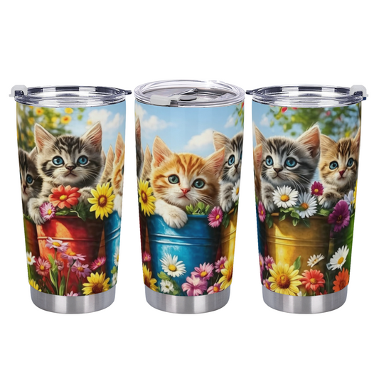 Warm Autumn Pumpkin Country Cottage Garden 20oz Fall Themed Tumbler