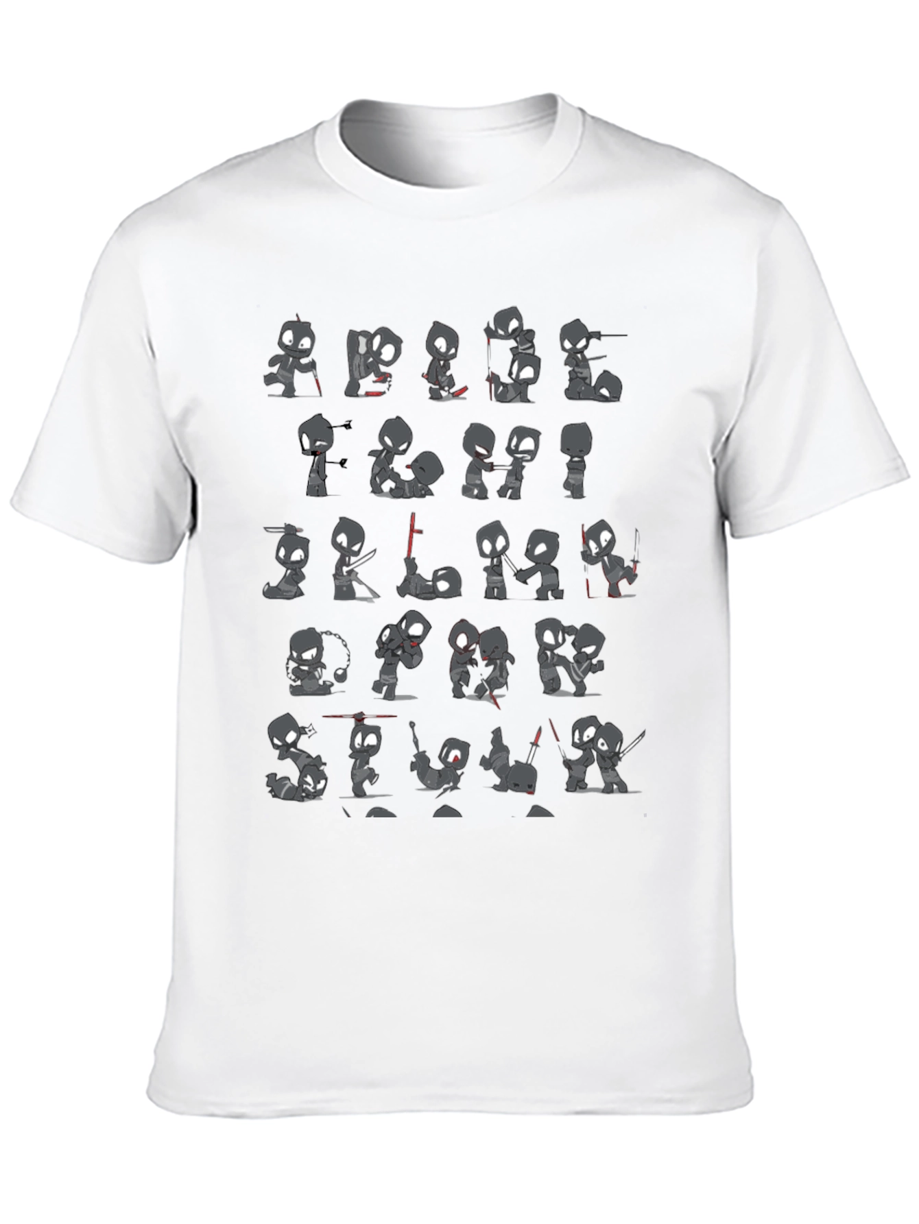 Ninja Stick Figures Black T-Shirt