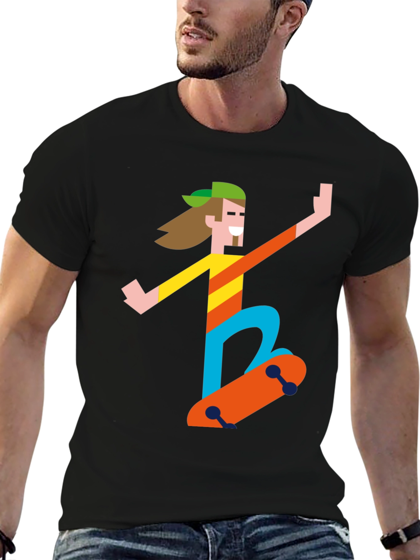 Skater Graphic Tee - Black T-Shirt