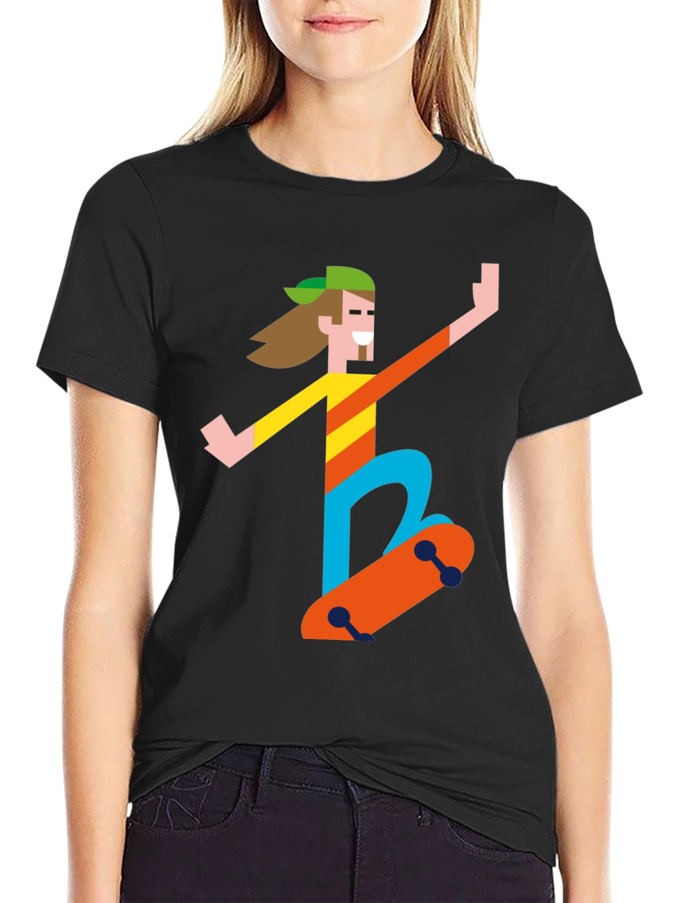 Skater Graphic Tee - Black T-Shirt