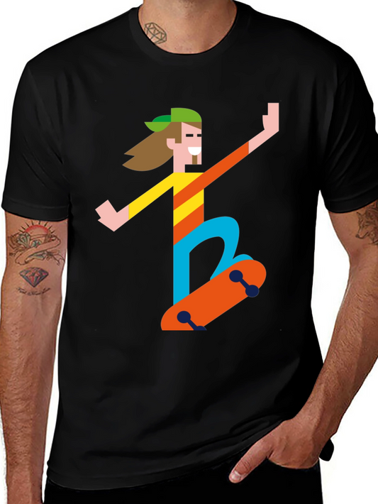 Skater Graphic Tee - Black T-Shirt