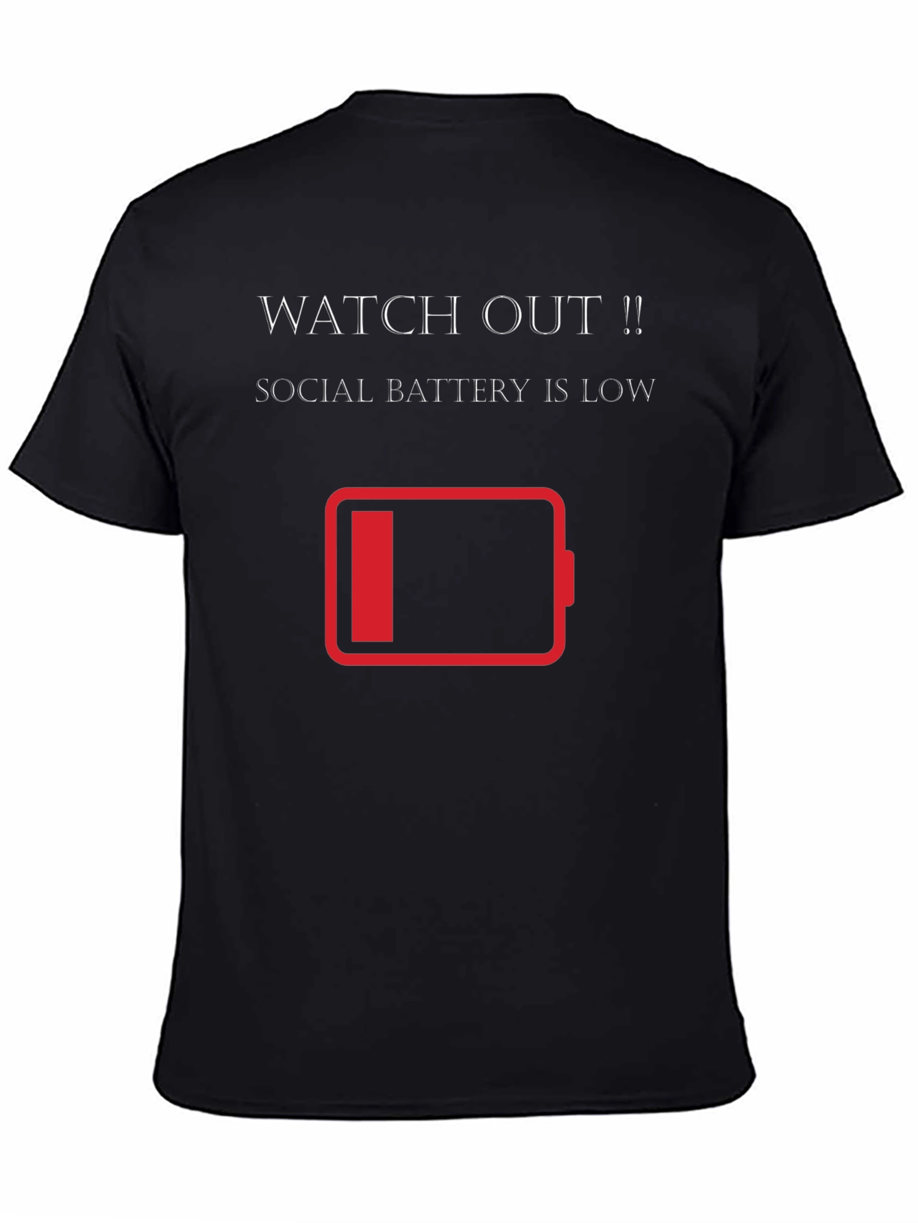 Social Battery Low T-Shirt - Introvert Humor Tee