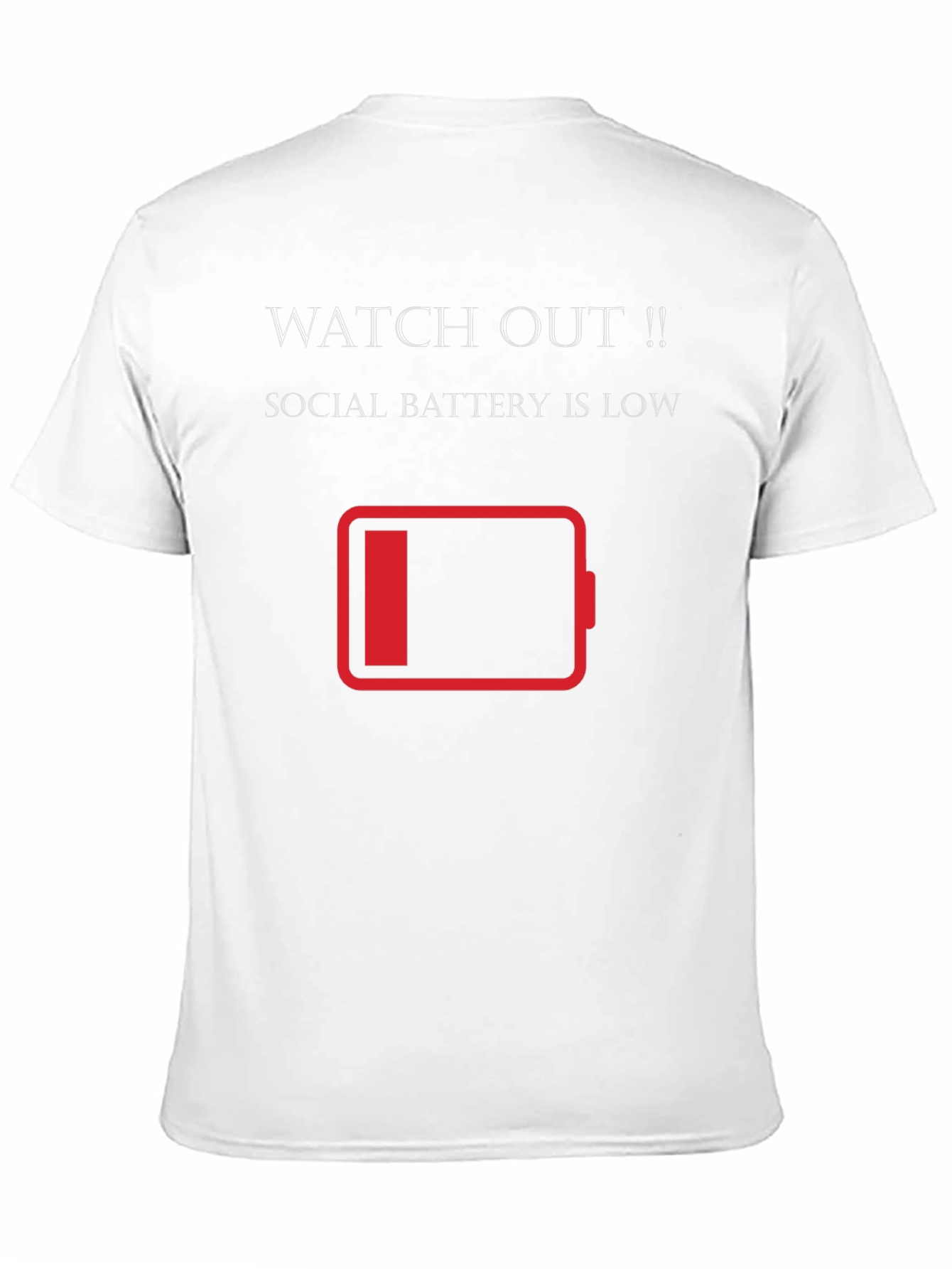 Social Battery Low T-Shirt - Introvert Humor Tee