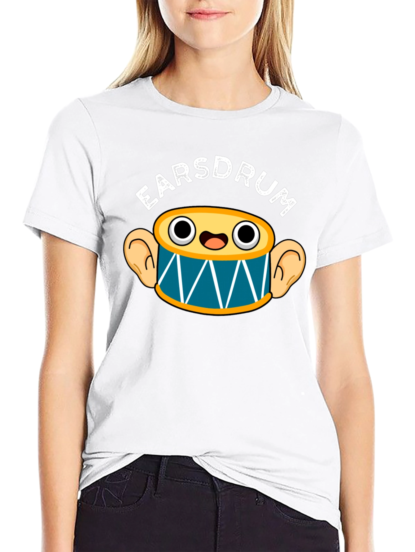 Earsdrum Graphic Black T-Shirt Funny Music Lover Tee