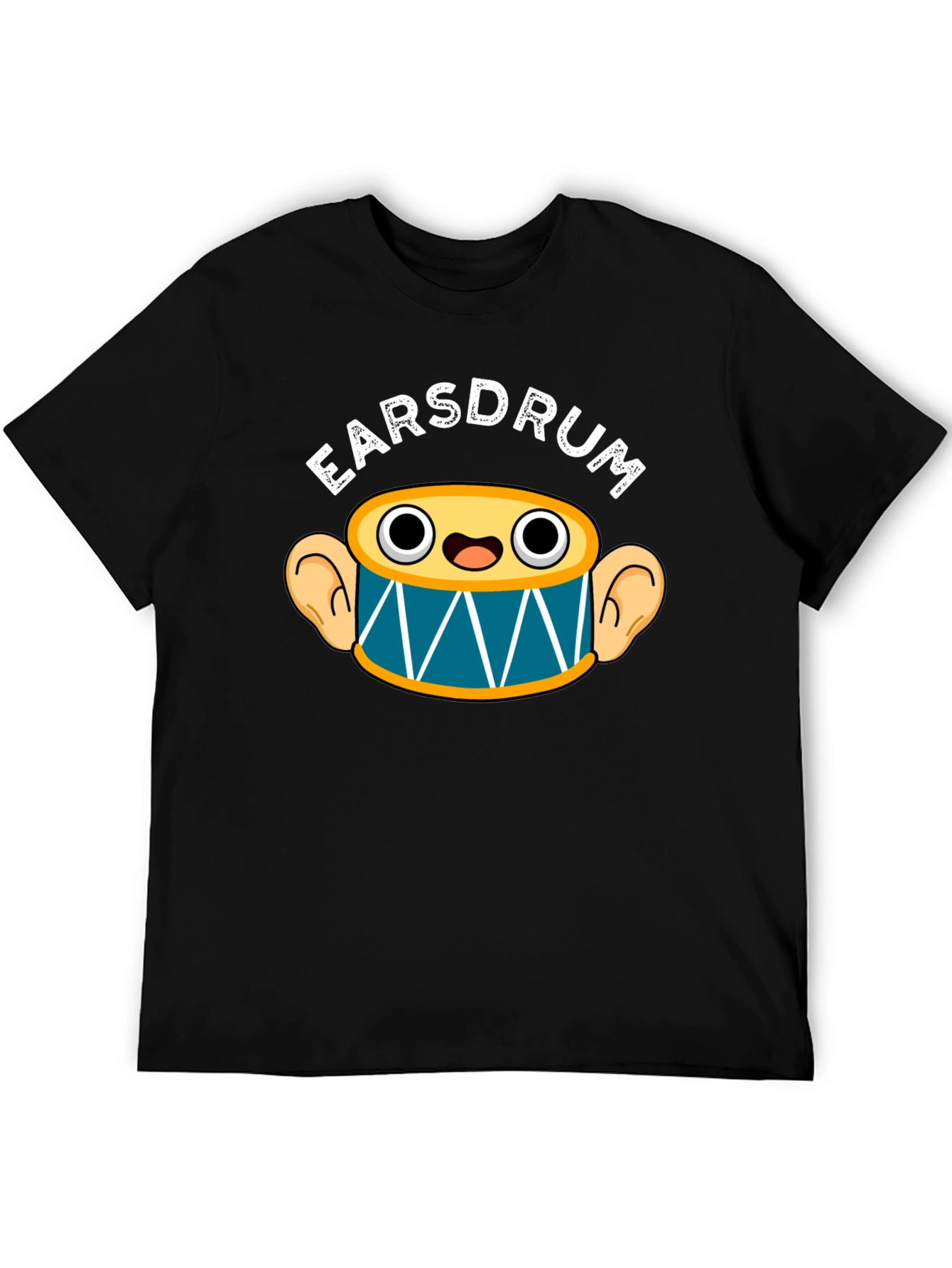 Earsdrum Graphic Black T-Shirt Funny Music Lover Tee