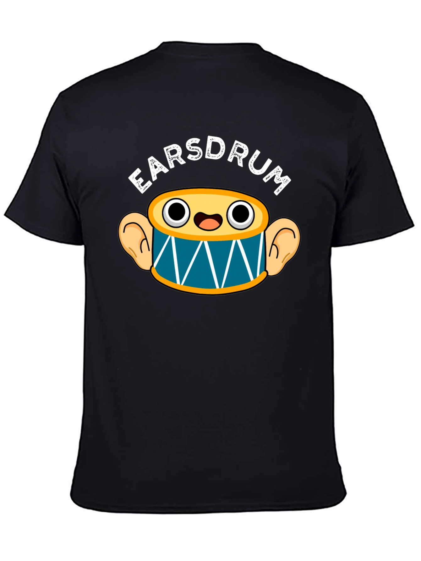 Earsdrum Graphic Black T-Shirt Funny Music Lover Tee