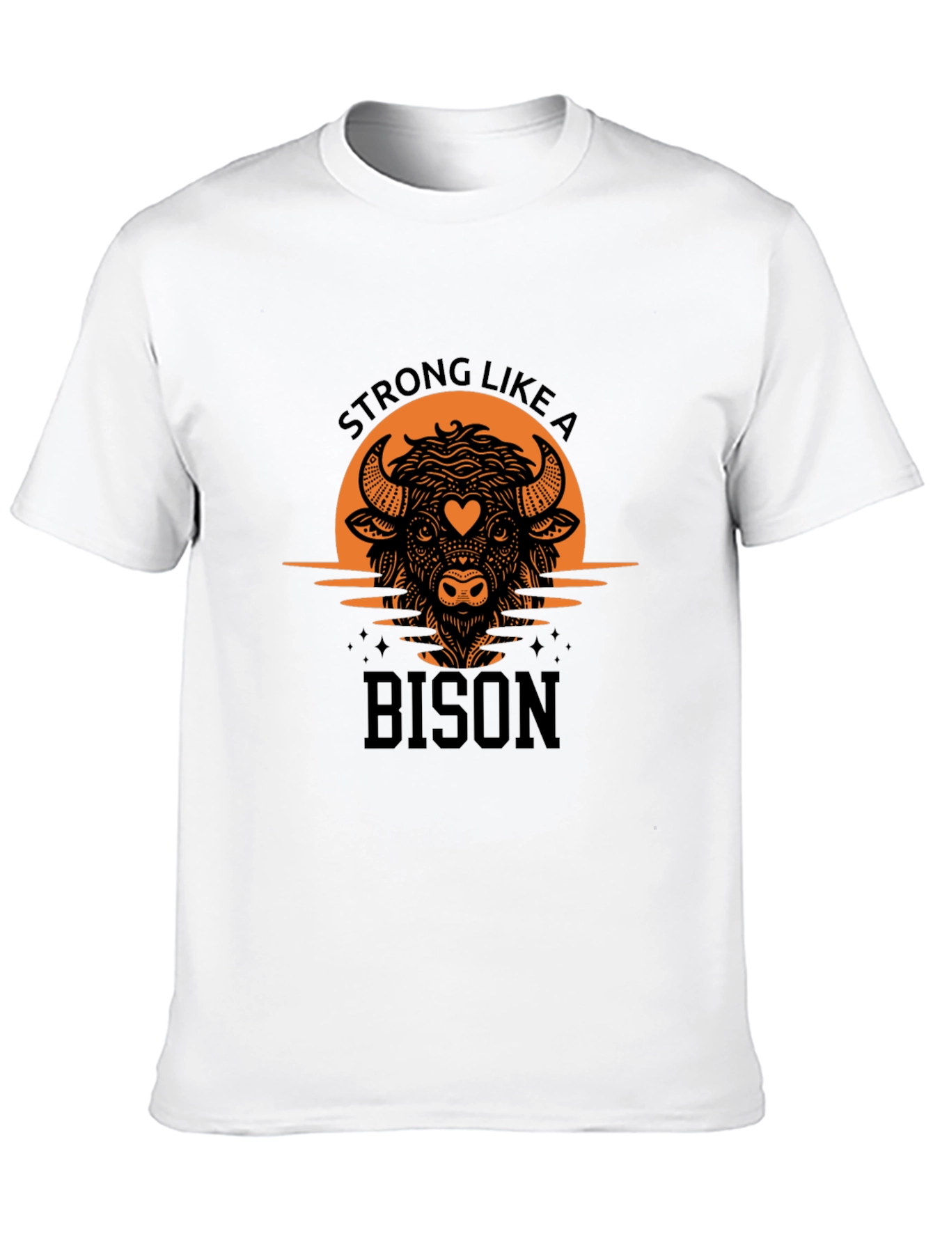 Strong Like a Bison Graphic Tee - Black