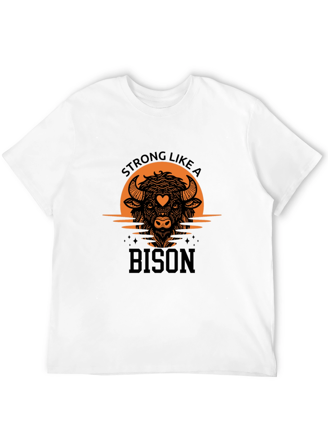 Strong Like a Bison Graphic Tee - Black