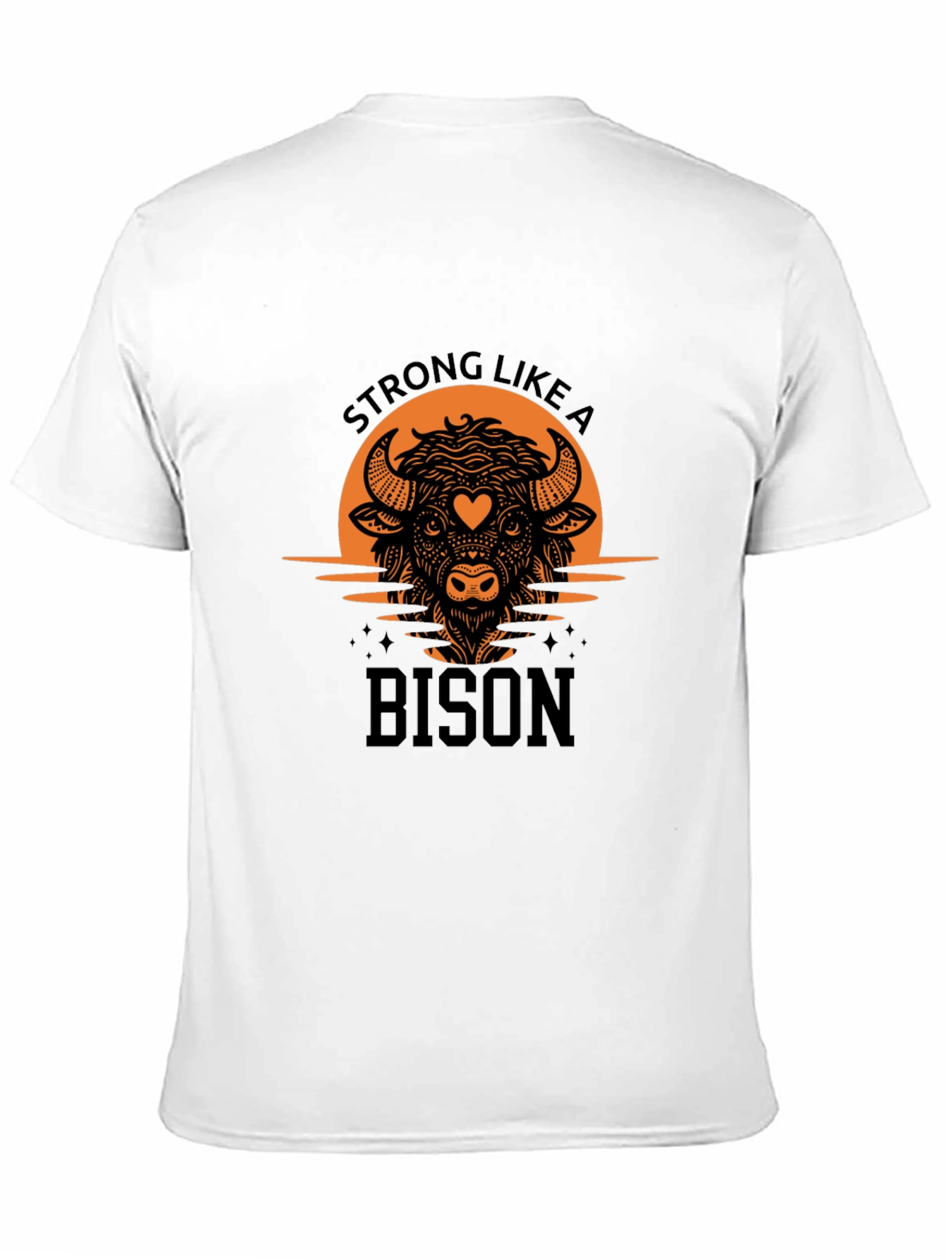 Strong Like a Bison Graphic Tee - Black