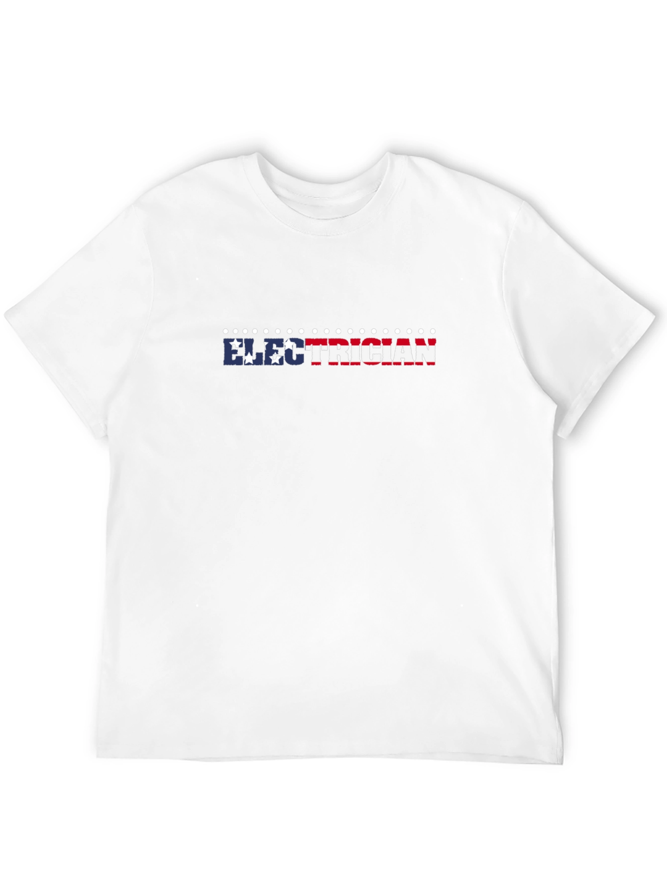 Electrician Patriotic T-Shirt - Black Crew Neck