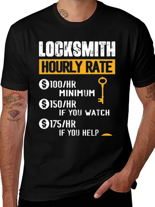 Locksmith Hourly Rate Funny T-Shirt