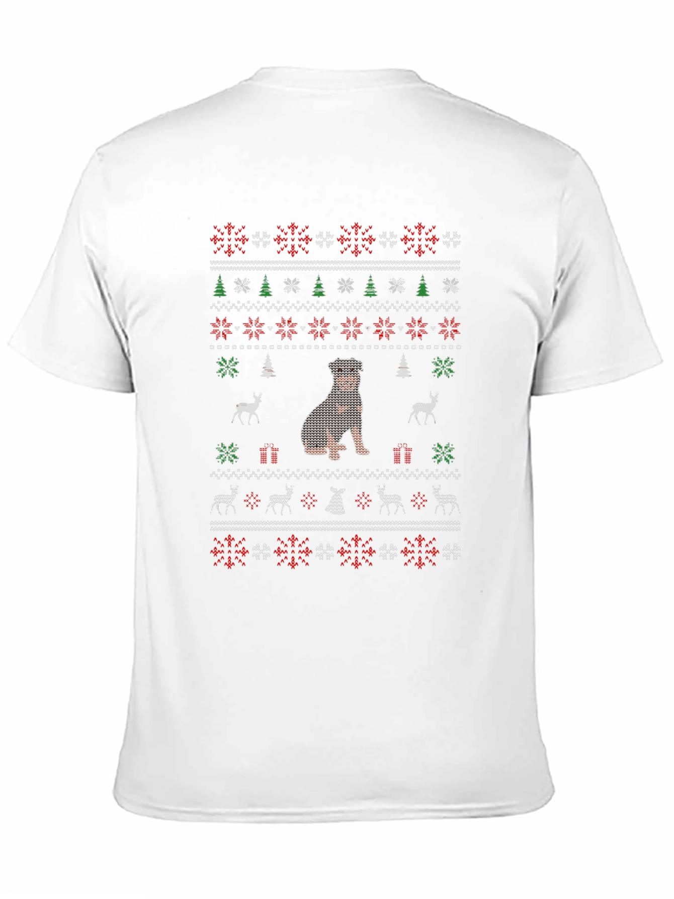 Rottweiler Christmas Ugly Sweater T-Shirt