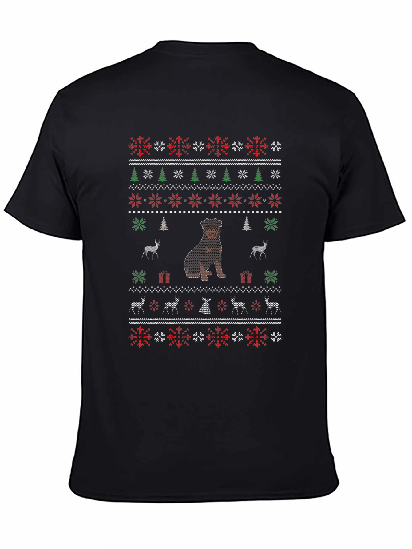 Rottweiler Christmas Ugly Sweater T-Shirt