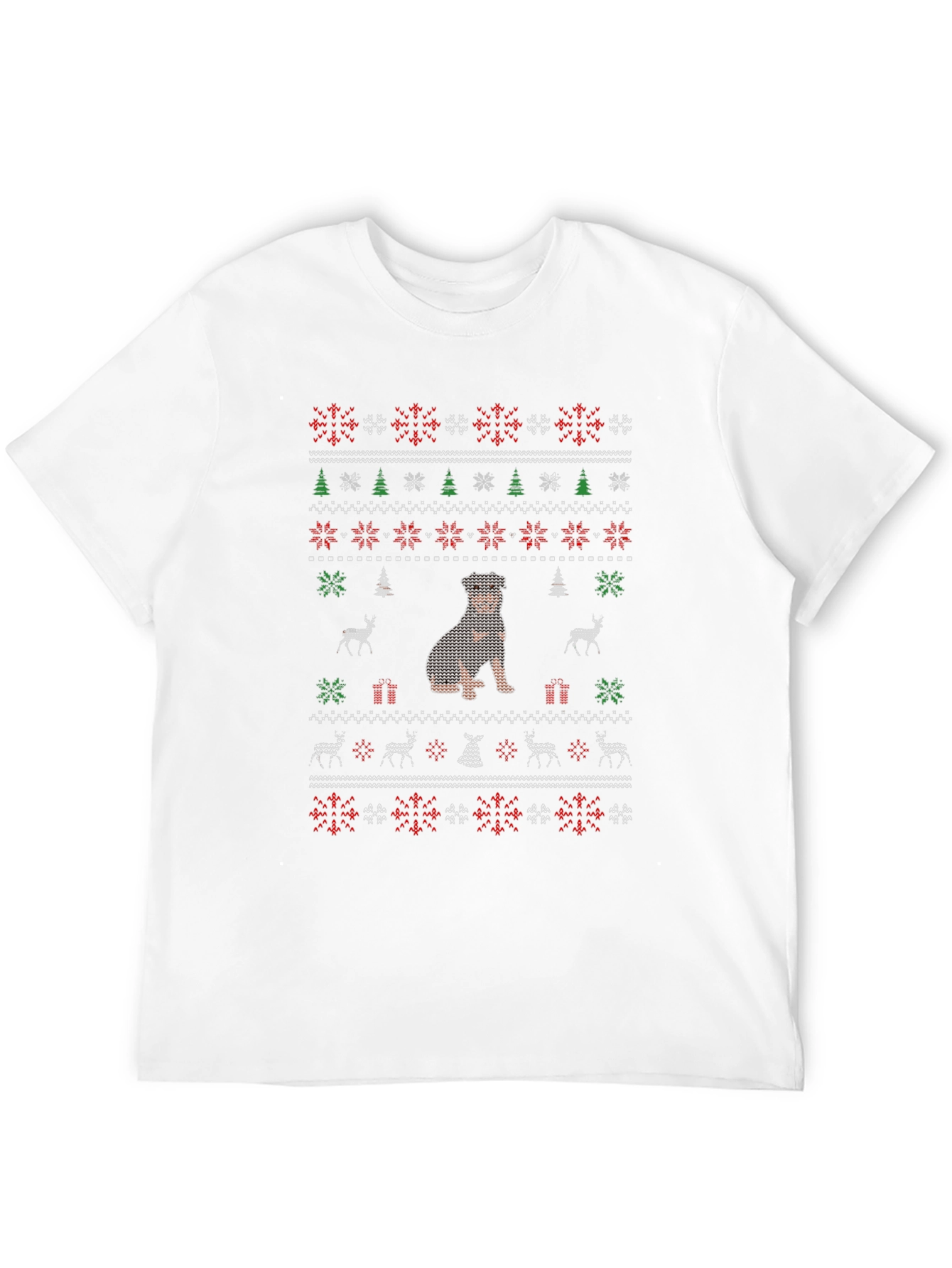 Rottweiler Christmas Ugly Sweater T-Shirt