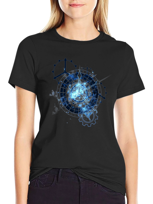 Cosmic Clockwork T-Shirt - Celestial Gears Design