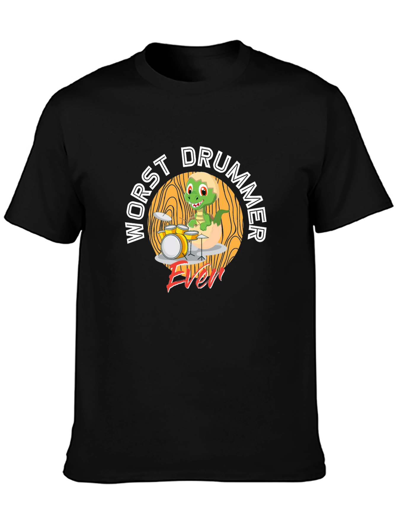 Worst Drummer Ever Dinosaur T-Shirt