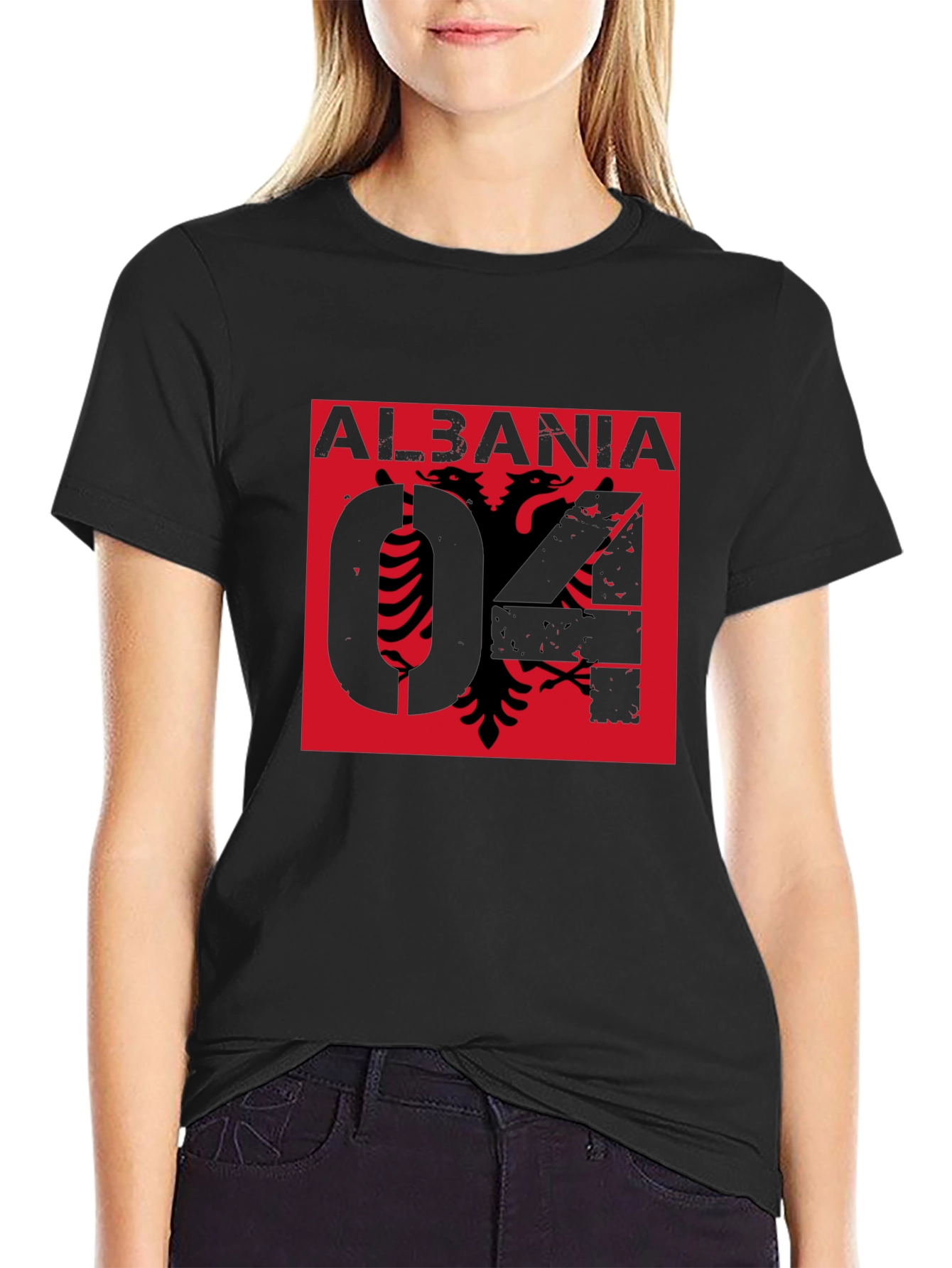 Albania Eagle Graphic Black T-Shirt