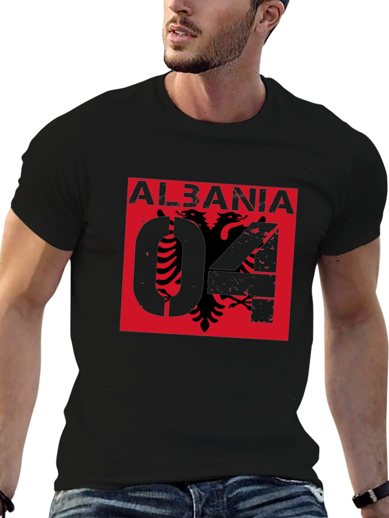 Albania Eagle Graphic Black T-Shirt