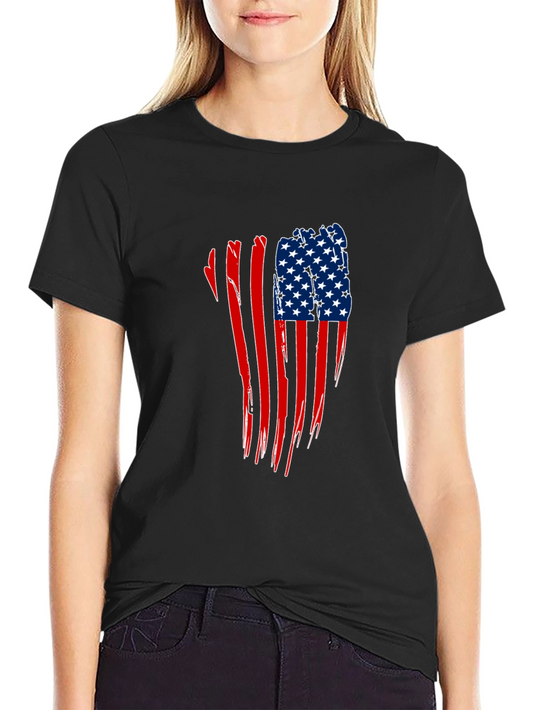 American Flag Distressed Graphic Tee